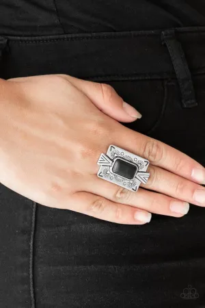 Paparazzi Ring ~ Stone Cold Couture - Black